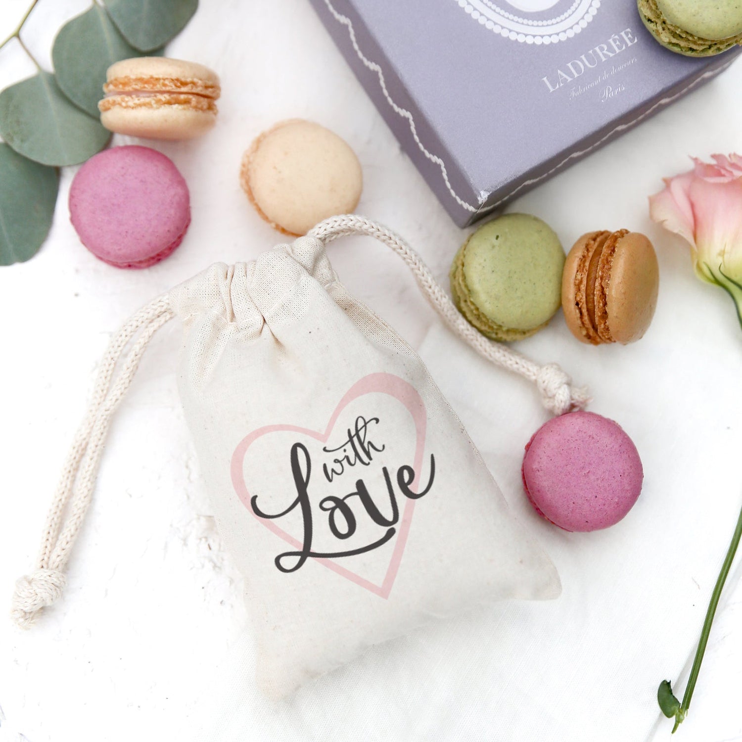 With Love Wedding Favor Bags, 6-Pack from The Cotton & Canvas Co.