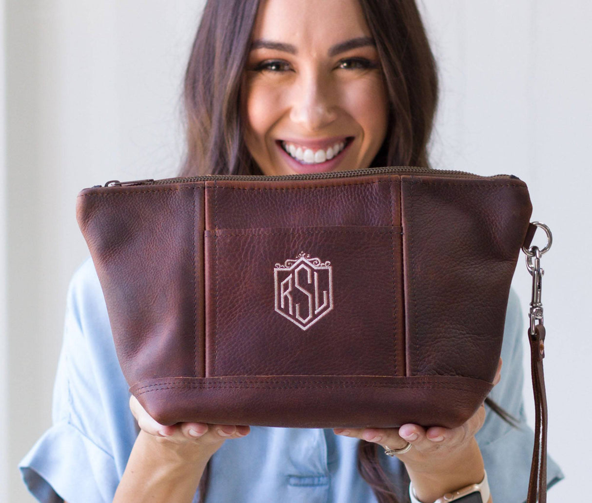 Women's Toiletry Bag All for American from Lifetime Leather Co.