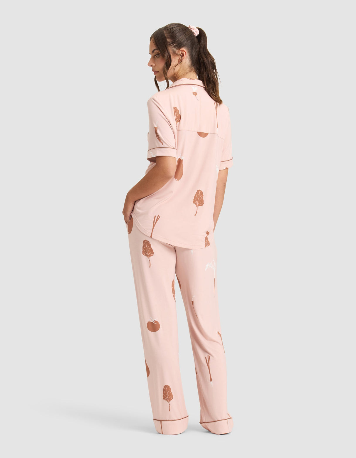 Women's Bamboo Stretch-Knit Short Sleeve & Pant Pajama Set from Cozy Earth
