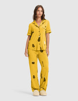 Women's Bamboo Stretch-Knit Short Sleeve & Pant Pajama Set from Cozy Earth