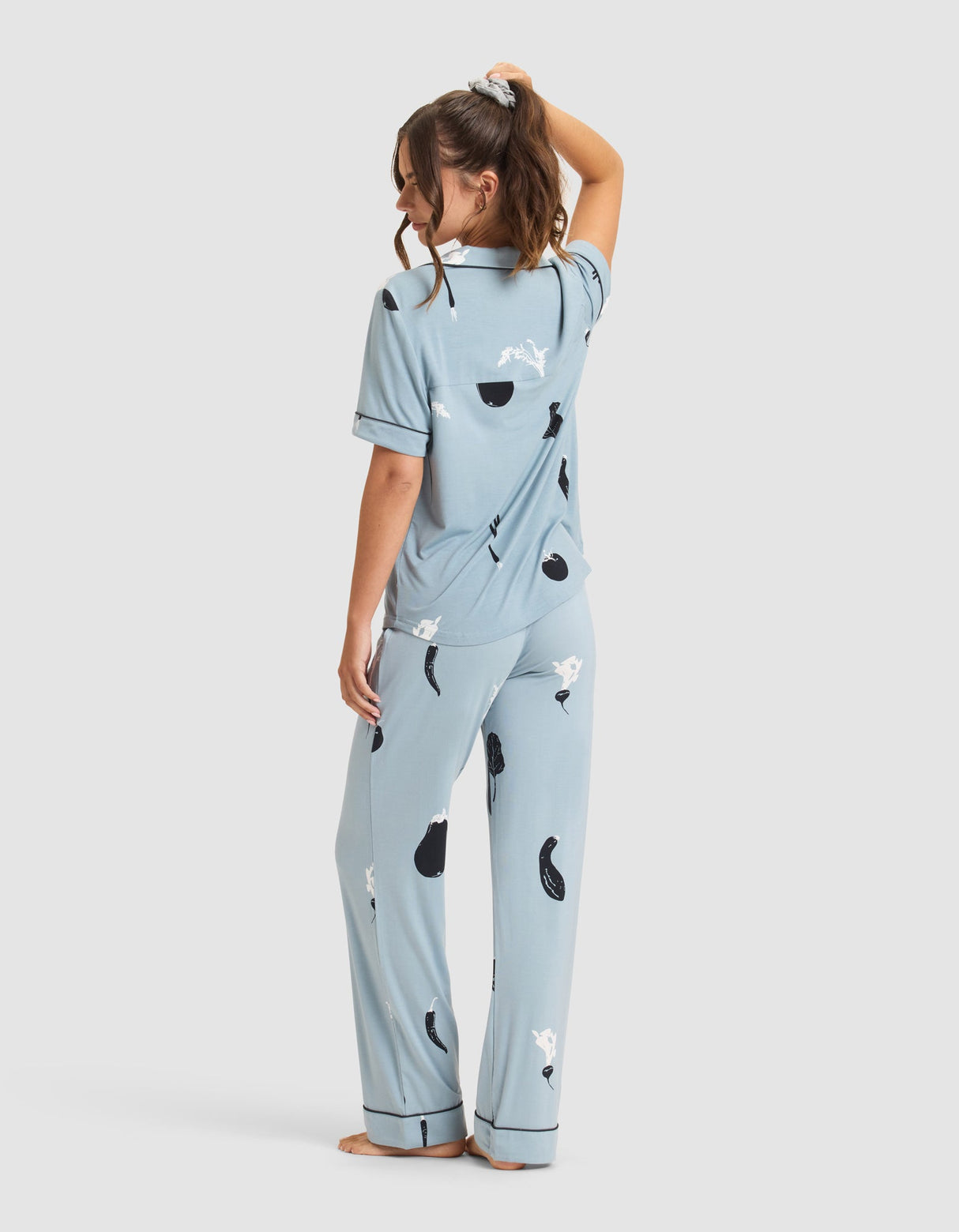 Women's Bamboo Stretch-Knit Short Sleeve & Pant Pajama Set from Cozy Earth