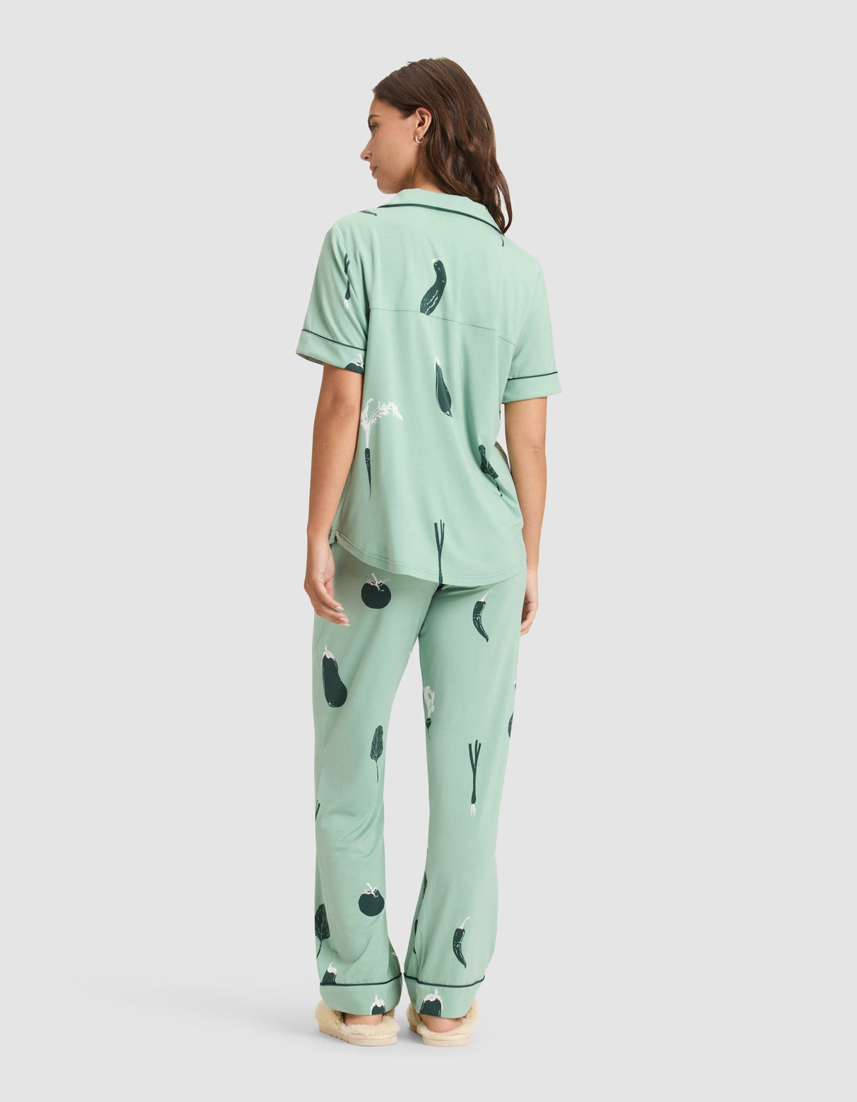 Women's Bamboo Stretch-Knit Short Sleeve & Pant Pajama Set from Cozy Earth