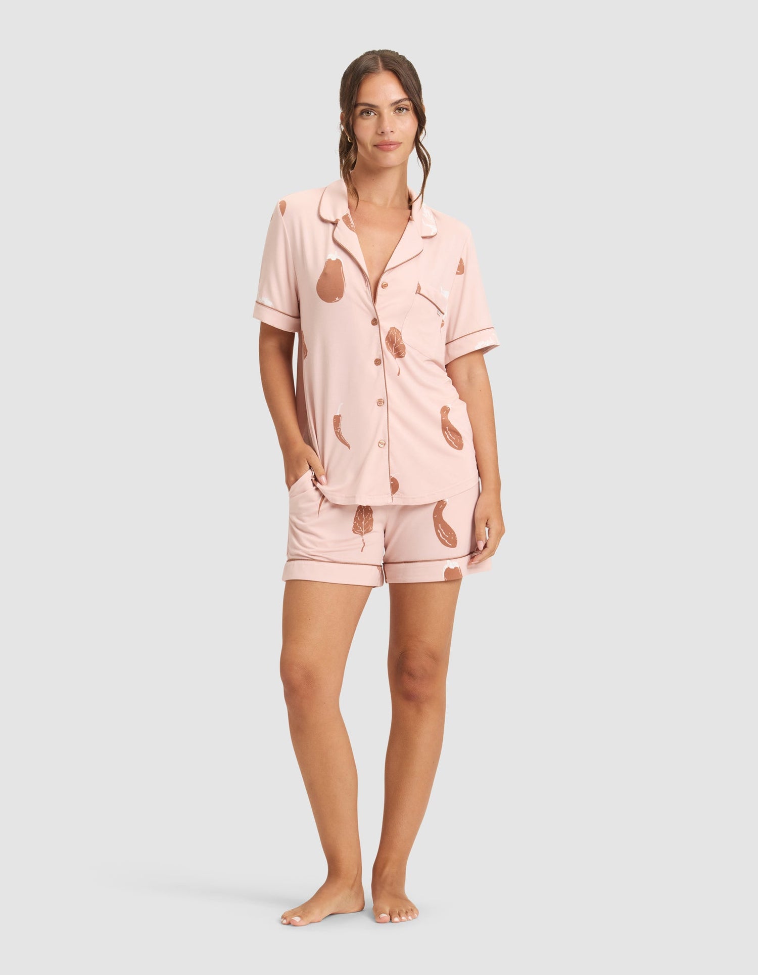 Women's Bamboo Stretch-Knit Short Sleeve Pajama Set from Cozy Earth