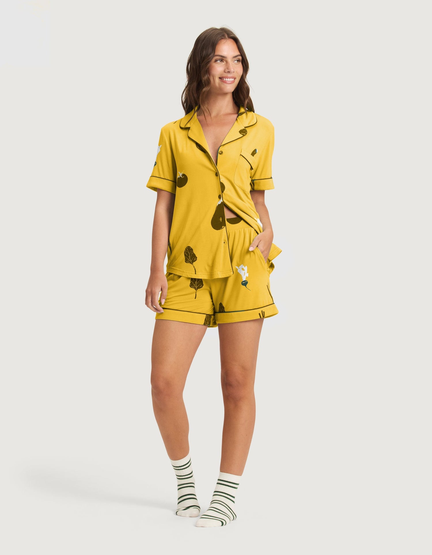 Women's Bamboo Stretch-Knit Short Sleeve Pajama Set from Cozy Earth