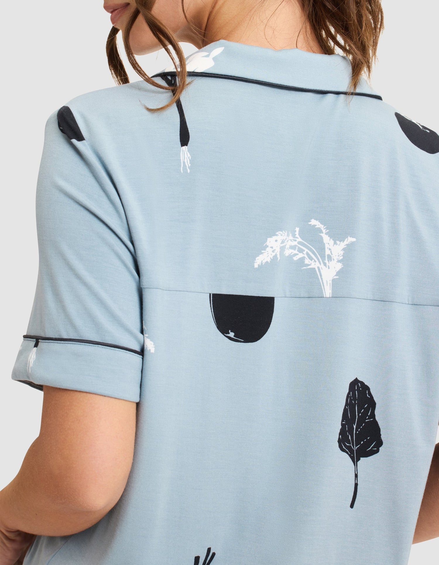 Women's Bamboo Stretch-Knit Short Sleeve & Pant Pajama Set from Cozy Earth