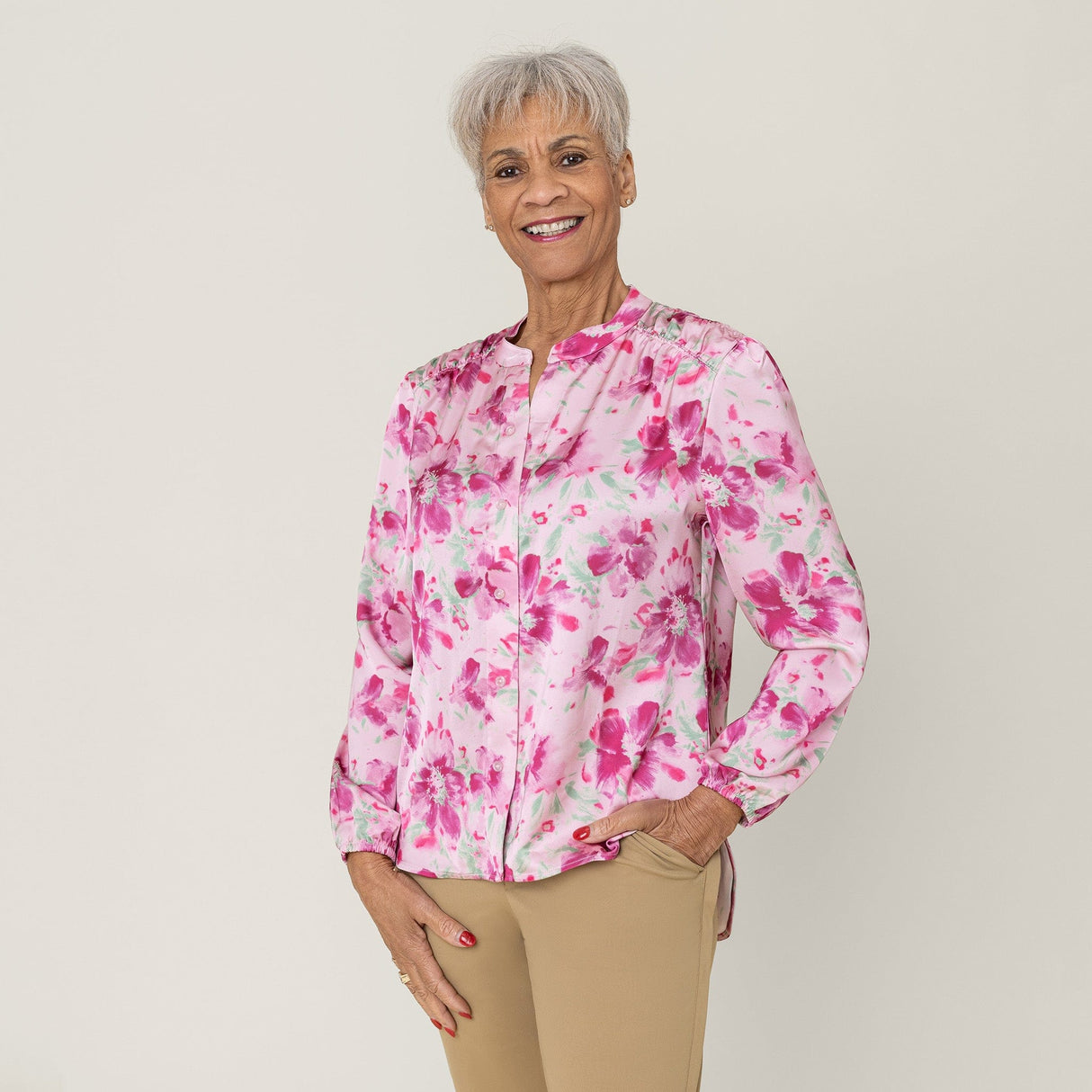 Everyday Magnetic Button Blouse for Women from Joe & Bella