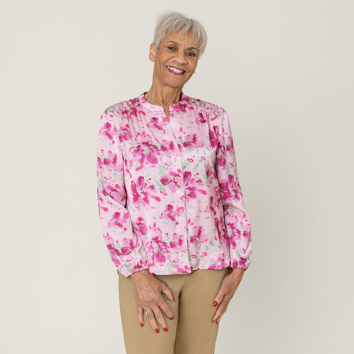 Everyday Magnetic Button Blouse for Women from Joe & Bella