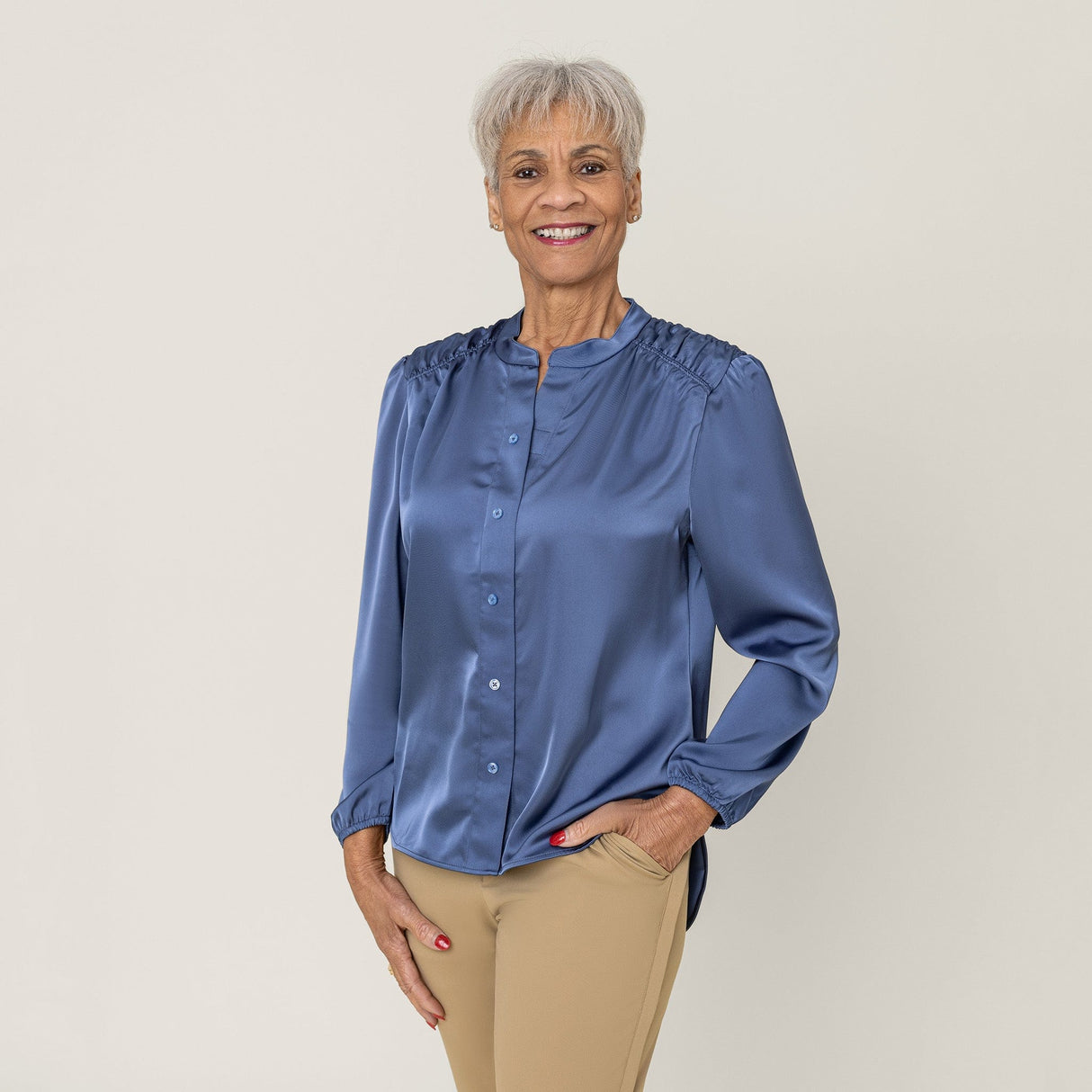 Everyday Magnetic Button Blouse for Women from Joe & Bella