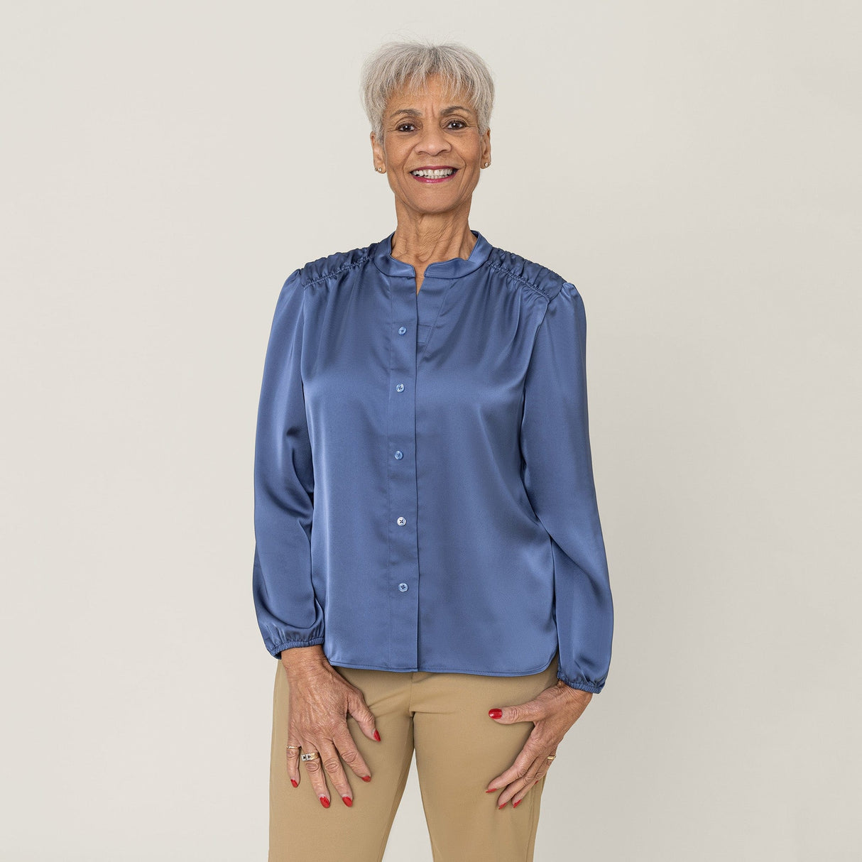 Everyday Magnetic Button Blouse for Women from Joe & Bella