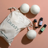 Wool Dryer Balls 6 Pack and Sparkling Laundry Blend 3 Pack from Plant Therapy