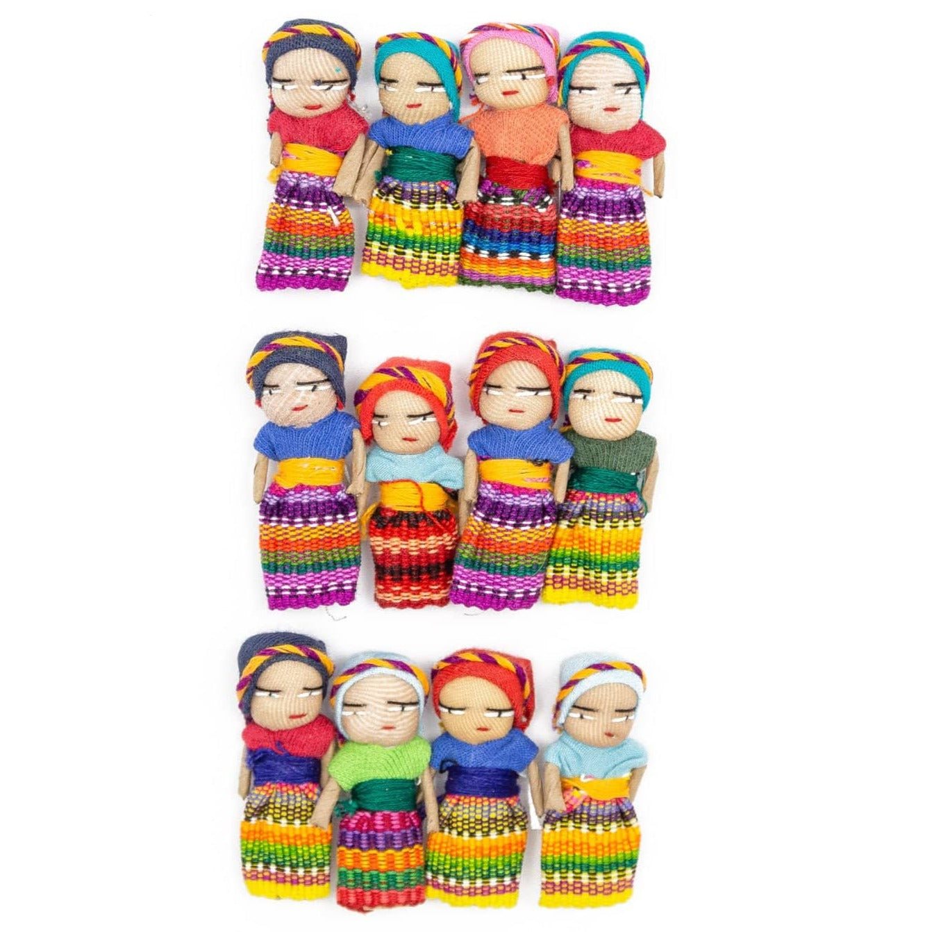 Guatemalan Worry Dolls - Set of 12 from Upavim Crafts