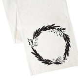 Christmas Wreath Cotton Canvas Table Runner from The Cotton & Canvas Co.