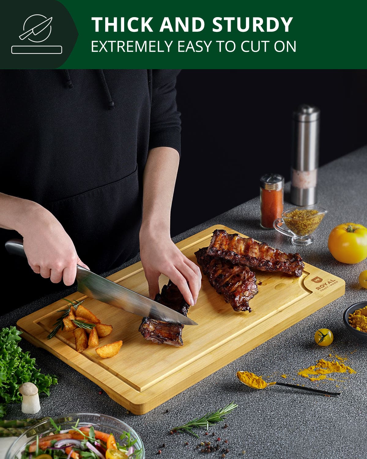 Cutting Board XL, 18”x12” from Royal Craft Wood