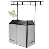 DJ Booth Tabletop With 8FT Lighting Truss Stand Package by FAT TOAD - Foldable Panel Portable Stage Platform Facade Scrim Cover, Video Light Display from GeekStands