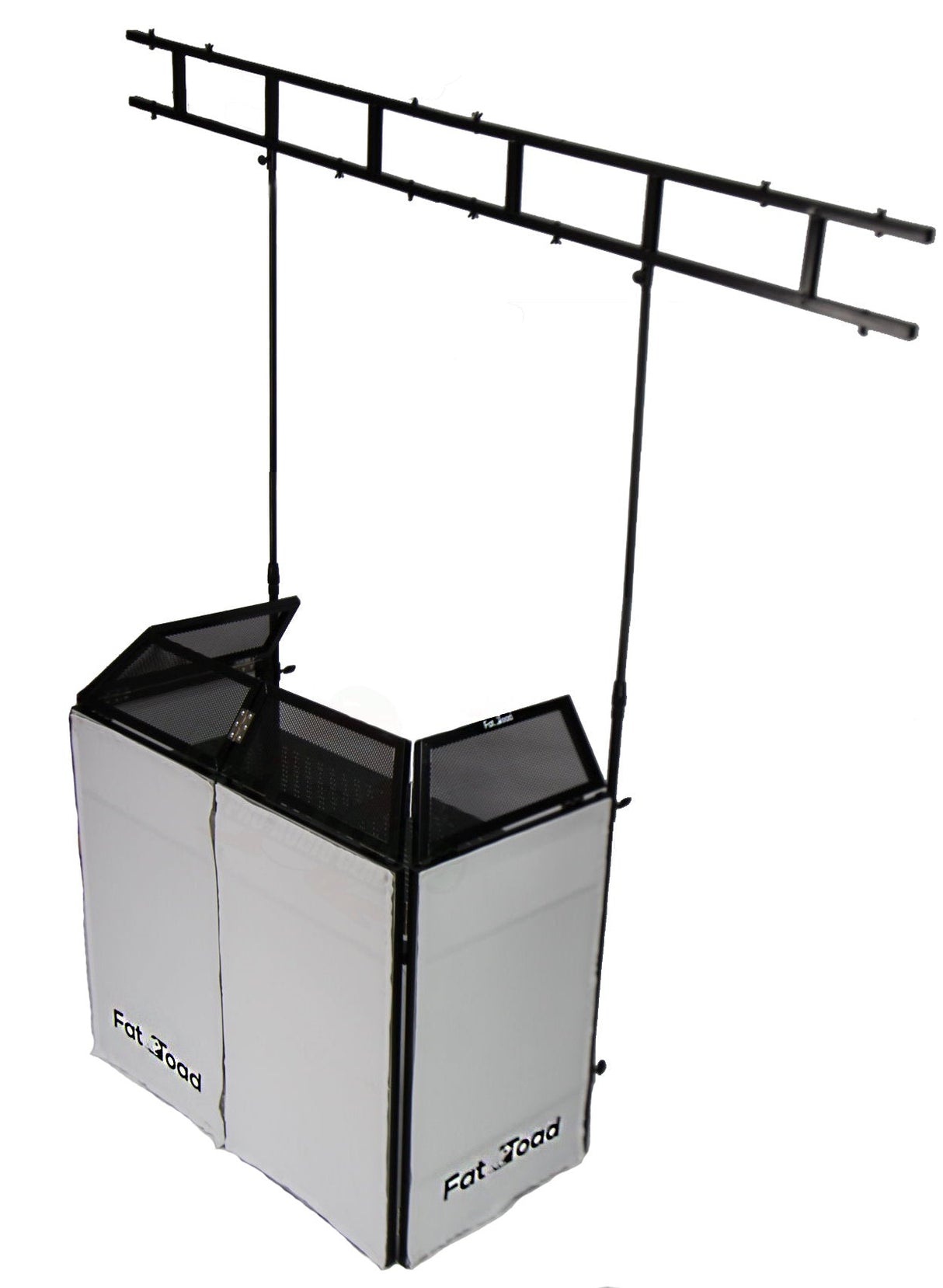 DJ Booth Tabletop With 8FT Lighting Truss Stand Package by FAT TOAD - Foldable Panel Portable Stage from GeekStands