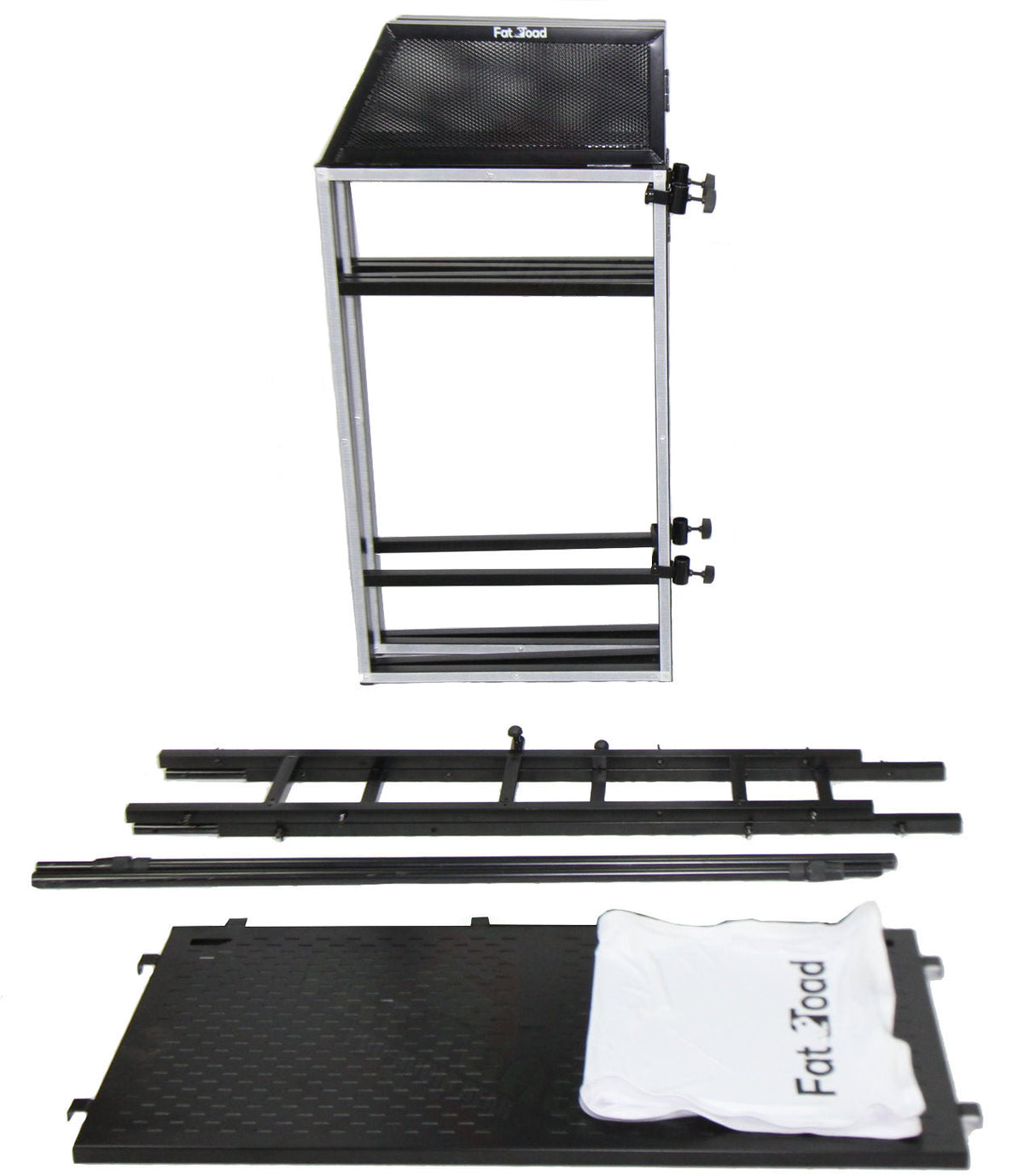 DJ Booth Tabletop With 8FT Lighting Truss Stand Package by FAT TOAD - Foldable Panel Portable Stage from GeekStands