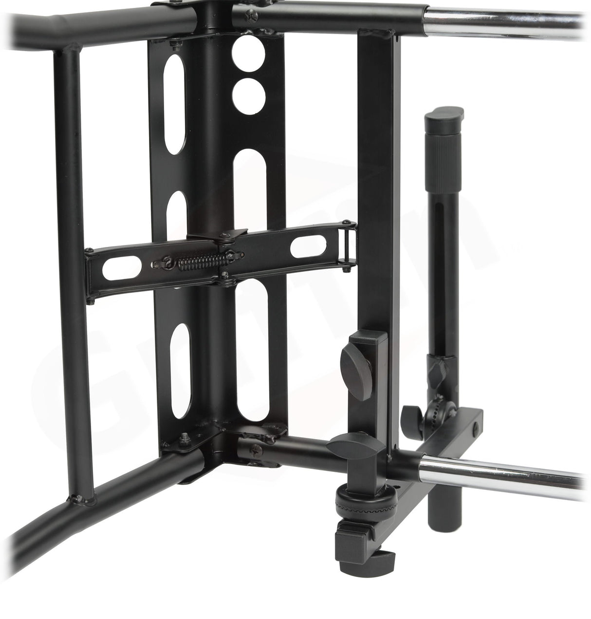 GRIFFIN 2-Tier DJ Coffin Workstation Stand - Double Table Top Keyboard & Laptop Holder Mount from GeekStands