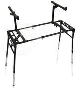 GRIFFIN 2-Tier DJ Coffin Workstation Stand - Double Table Top Keyboard & Laptop Holder Mount from GeekStands