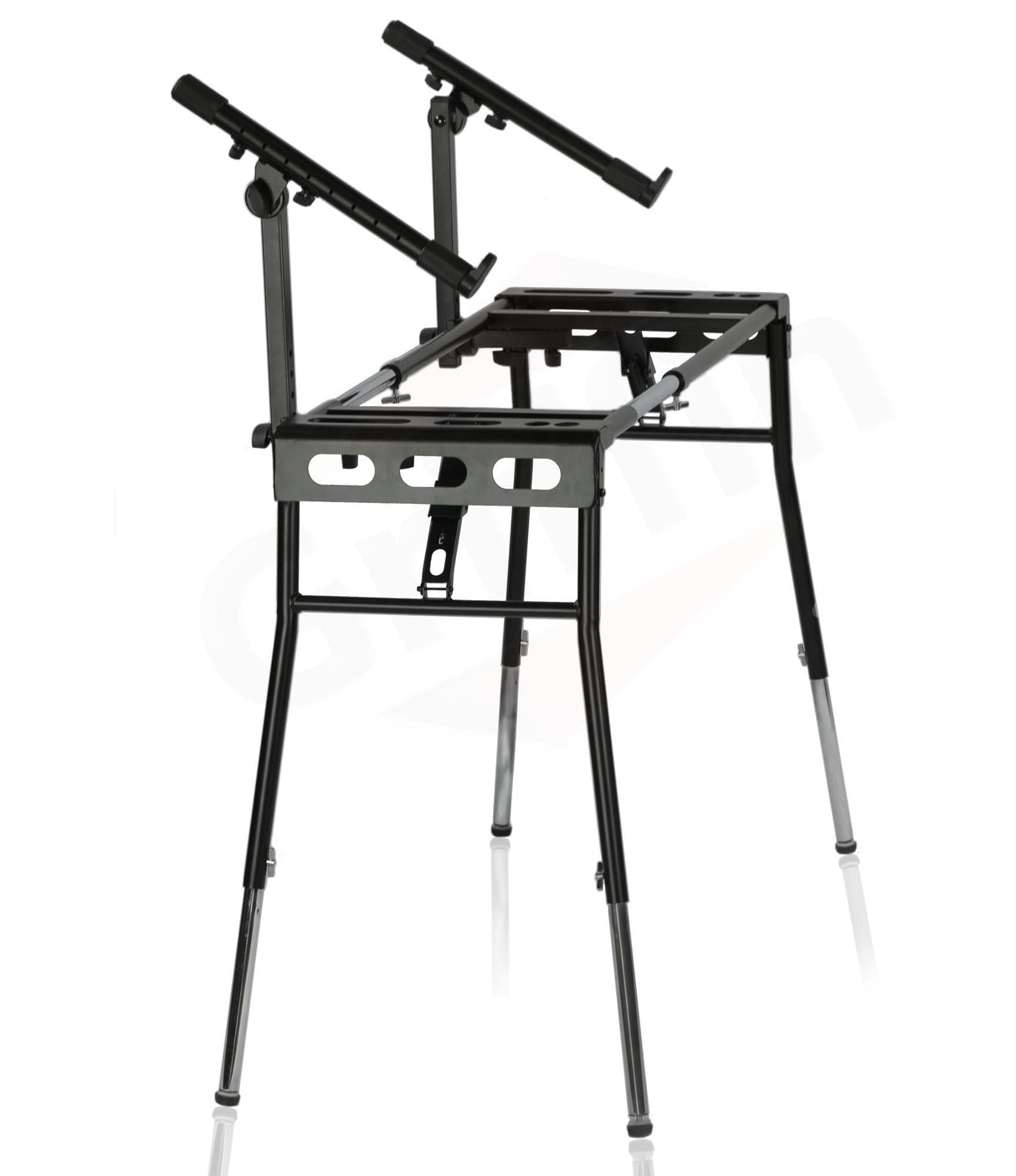 GRIFFIN 2-Tier DJ Coffin Workstation Stand - Double Table Top Keyboard & Laptop Holder Mount from GeekStands
