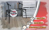 GRIFFIN 2-Tier DJ Coffin Workstation Stand - Double Table Top Keyboard & Laptop Holder - Duel Level Digital Piano Rack Mount Platform for Studio Mixer from GeekStands