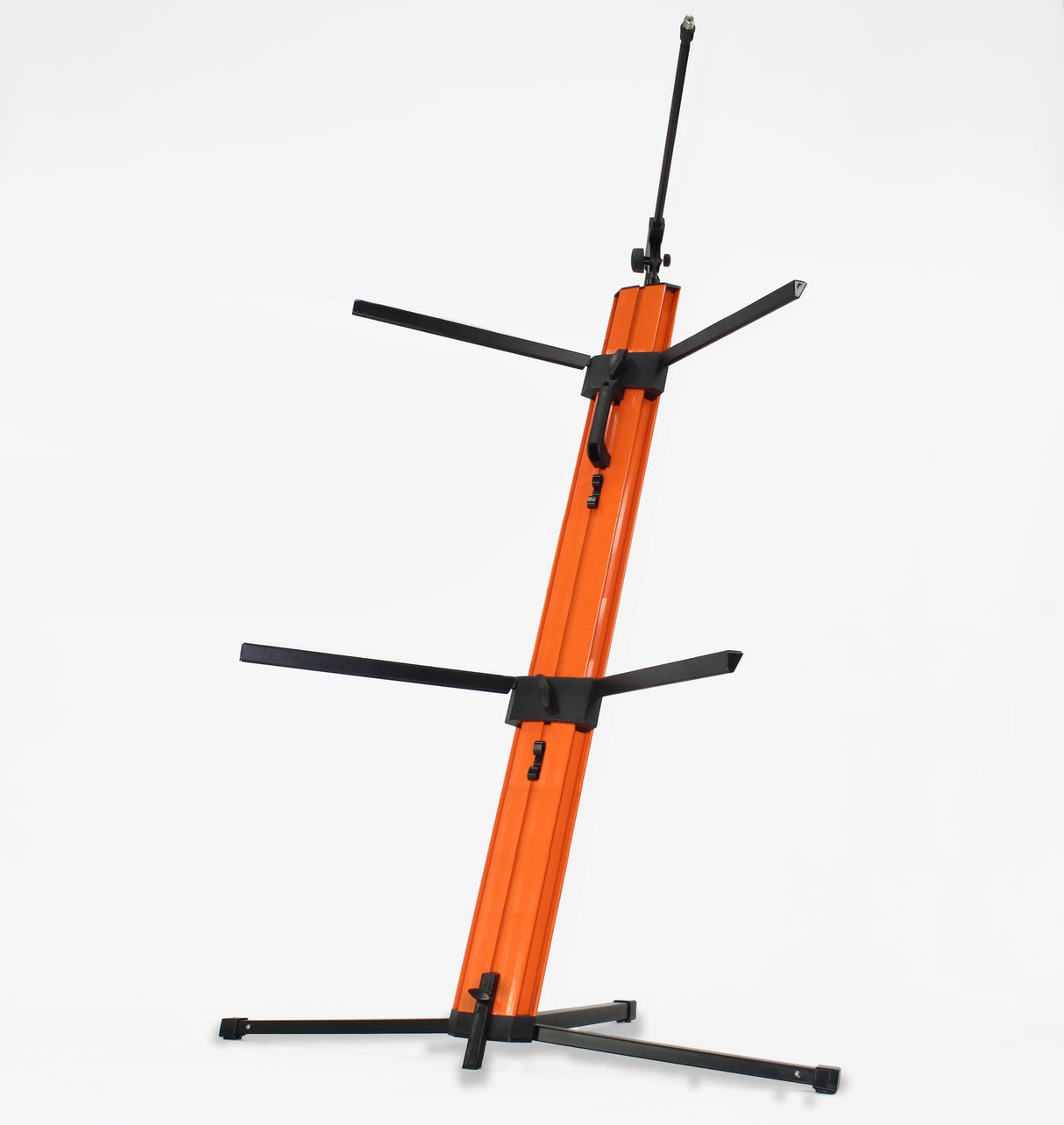 FAT TOAD Professional 2-Tier Column Keyboard Stand with Mic Boom Arm Adapter | Double Sliding Electronic Piano Tower Mount Platform | Holder for Digital Turntable, DJ Audio Gear, Studio Synthesizer from GeekStands.com