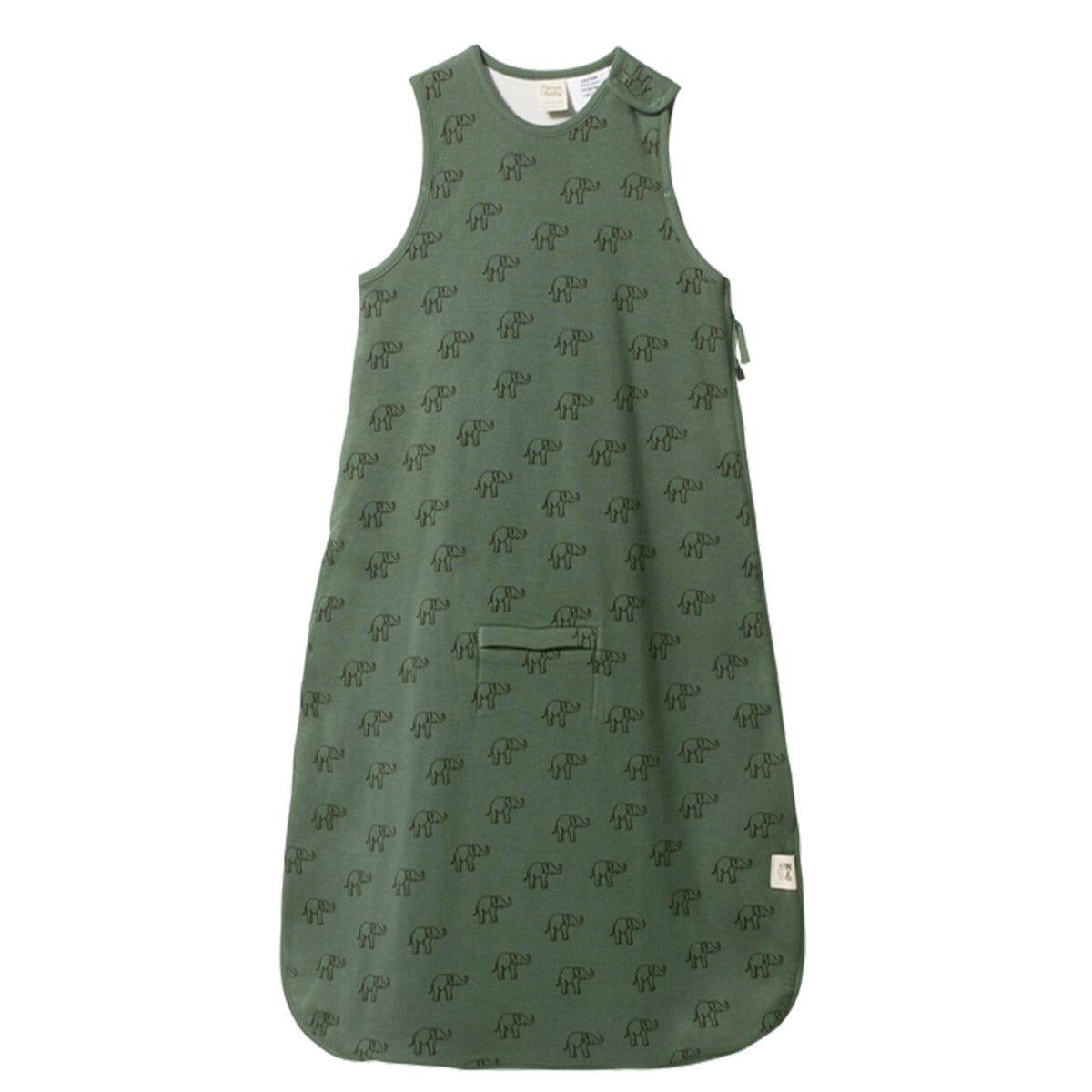 Organic Cotton Sleeping Bag - Elephant Sprout Print from Manymoons