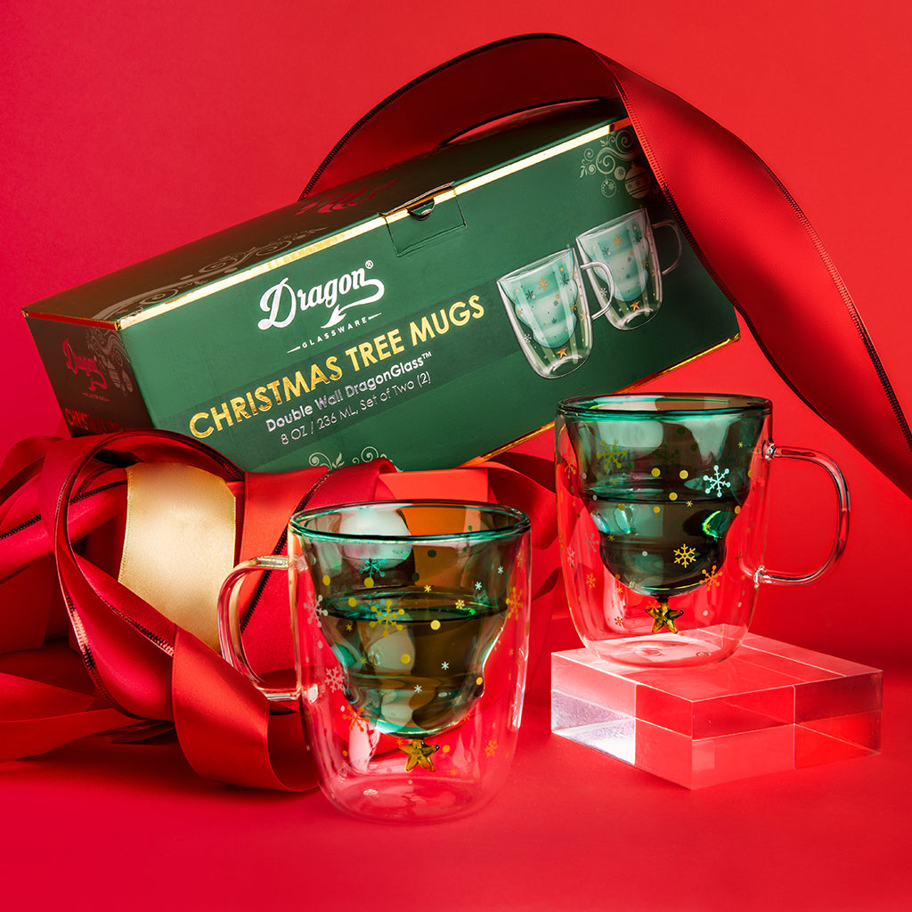 Christmas Tree Mugs from Dragon Glassware