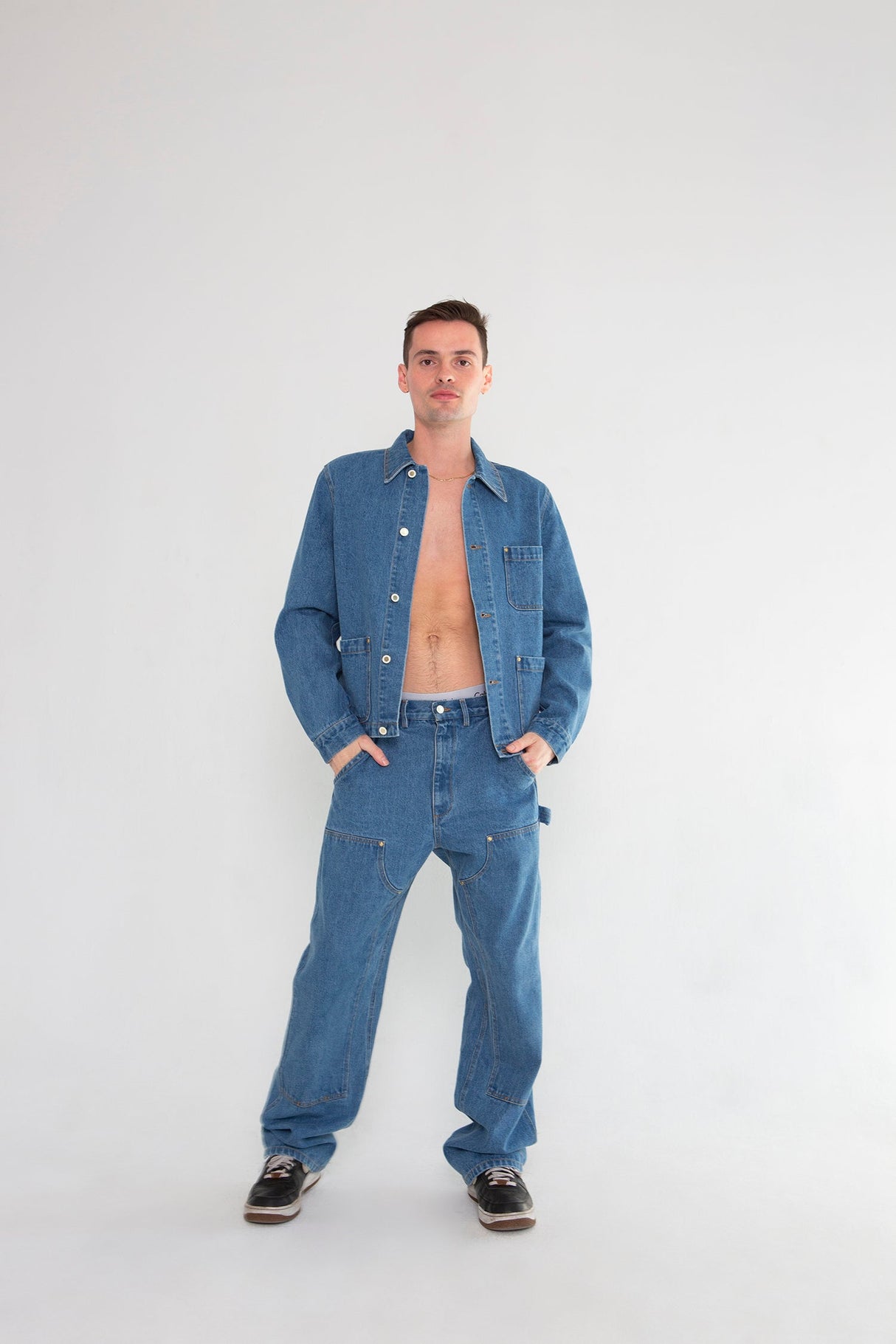 Blue Denim Double Knee Work Pants from KeithKelly