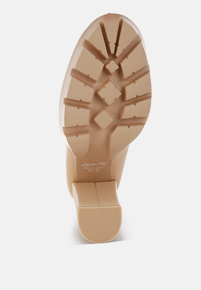 Y2K Chunky High Block Heeled Loafers from London Rag International