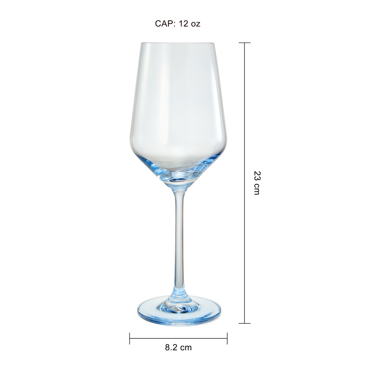 Blue Winter Christmas Wine Glasses | Set of 12 | Navy Colors from The Wine Savant