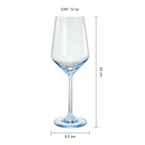 Blue Winter Christmas Wine Glasses | Set of 12 | Navy Colors from The Wine Savant
