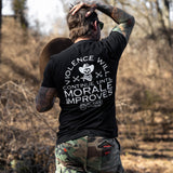 Violence Will Continue Until Morale Improves Men's T-Shirt from Combat Iron Apparel