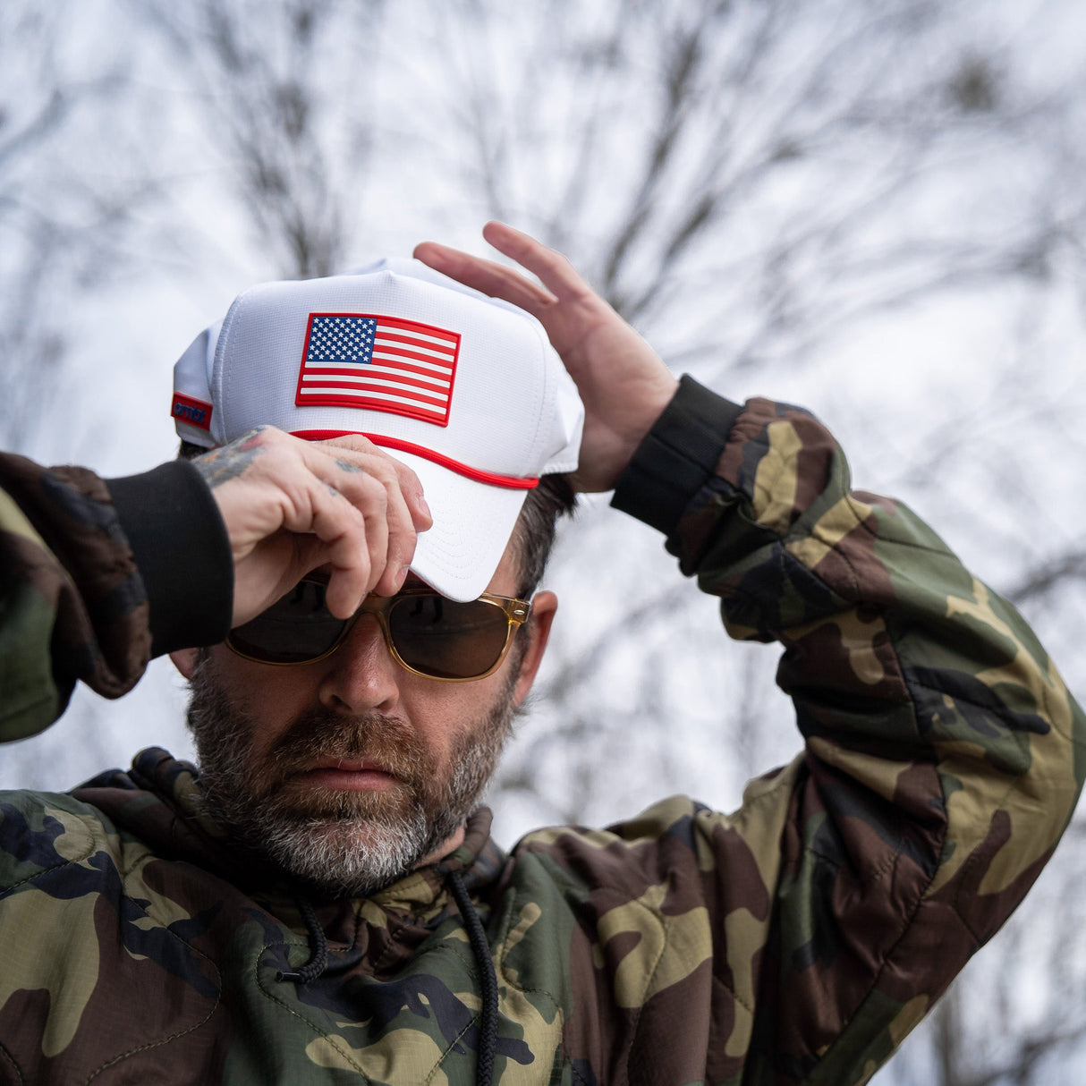 USA Flag Patch Weekender Style Performance Snapback Hat from Combat Iron Apparel
