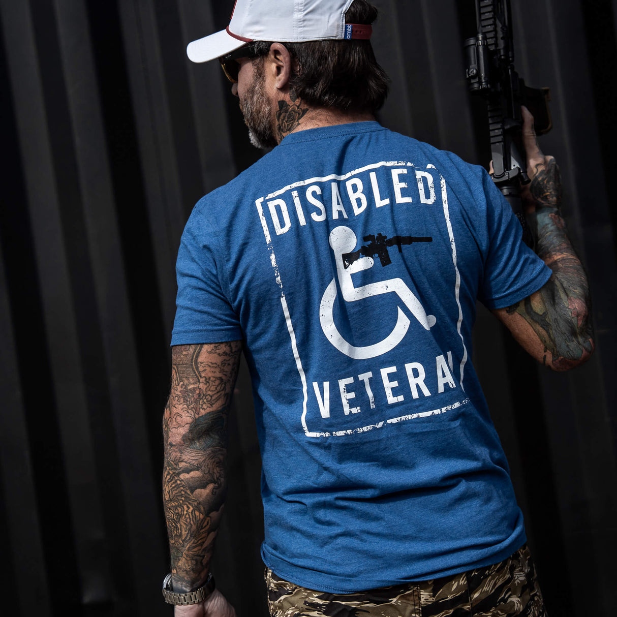 Disabled Veteran Handicap Men's T-Shirt From Combat Iron Apparel