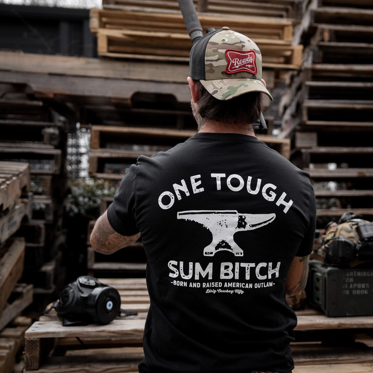 One Tough Sum Born and Raised American Outlaw Men's T-Shirt from Combat Iron Apparel