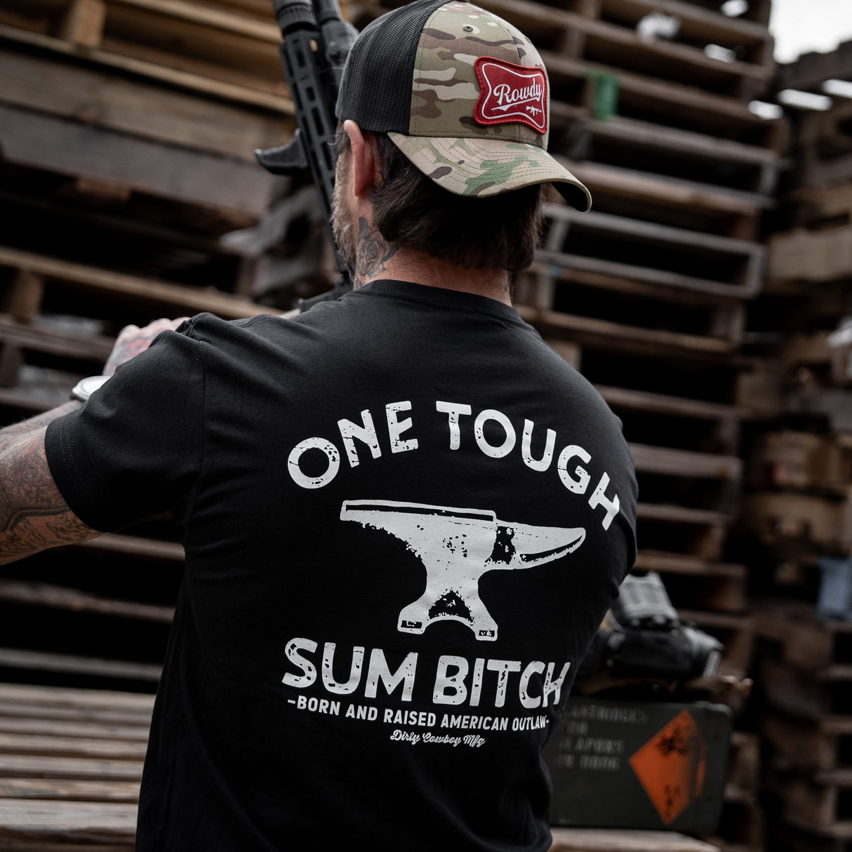 One Tough Sum Born and Raised American Outlaw Men's T-Shirt from Combat Iron Apparel