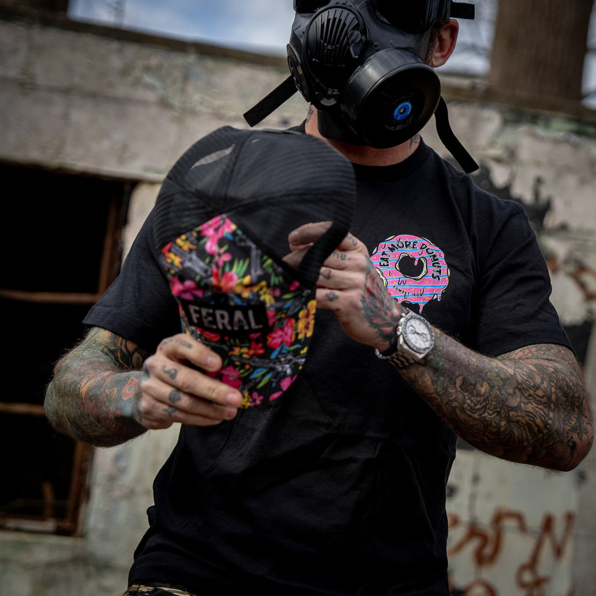 Eat More Donuts So You're Harder To Kidnap Men's T-Shirt From Combat Iron Apparel