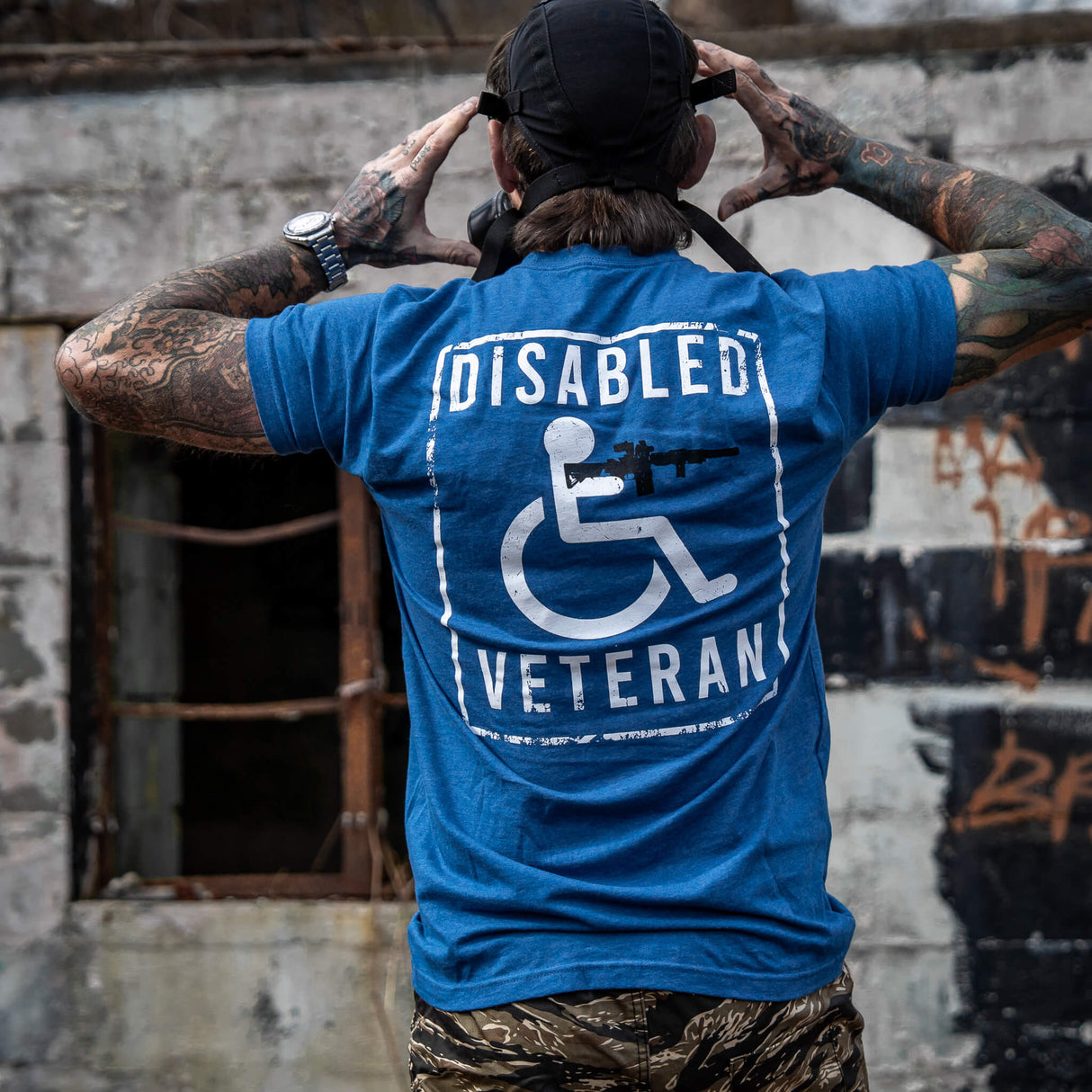 Disabled Veteran Handicap Men's T-Shirt From Combat Iron Apparel