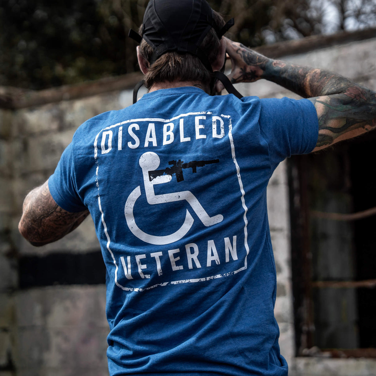 Disabled Veteran Handicap Men's T-Shirt From Combat Iron Apparel