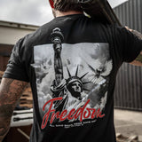 Freedom Statue Men's T-Shirt From Combat Iron Apparel