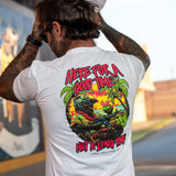 Here For A Good Time. Not A Long Time. Retro Summer Edition Men's T-Shirt From Combat Iron Apparel