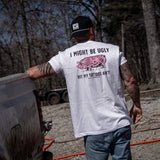 I Might Be Ugly but My Tattoos Ain't Pig Men's T-Shirt From Combat Iron Apparel