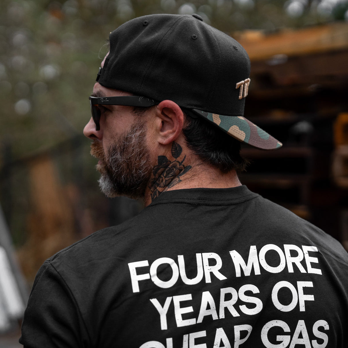 Four More Years Of Cheap Gas & Kicking Ass President Trump Men's T-Shirt From Combat Iron Apparel