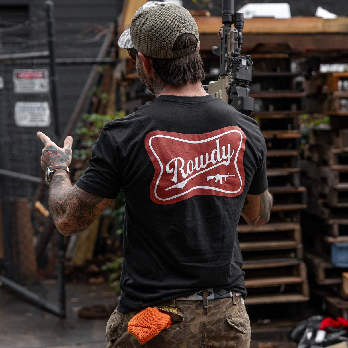 Rowdy Beer Logo Men's T-Shirt from Combat Iron Apparel