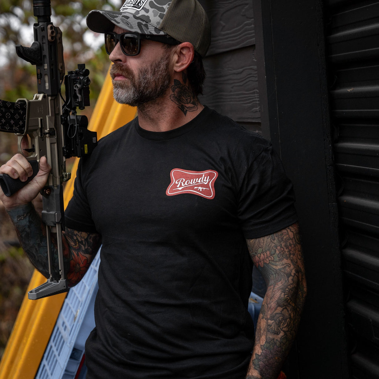 Rowdy Beer Logo Men's T-Shirt from Combat Iron Apparel
