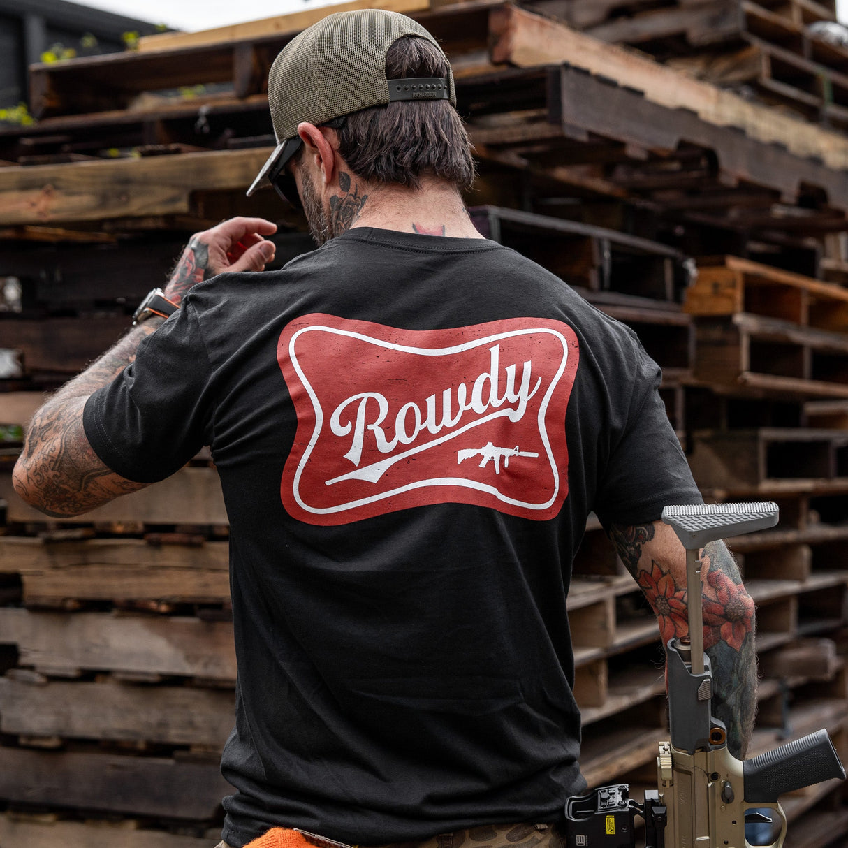Rowdy Beer Logo Men's T-Shirt from Combat Iron Apparel