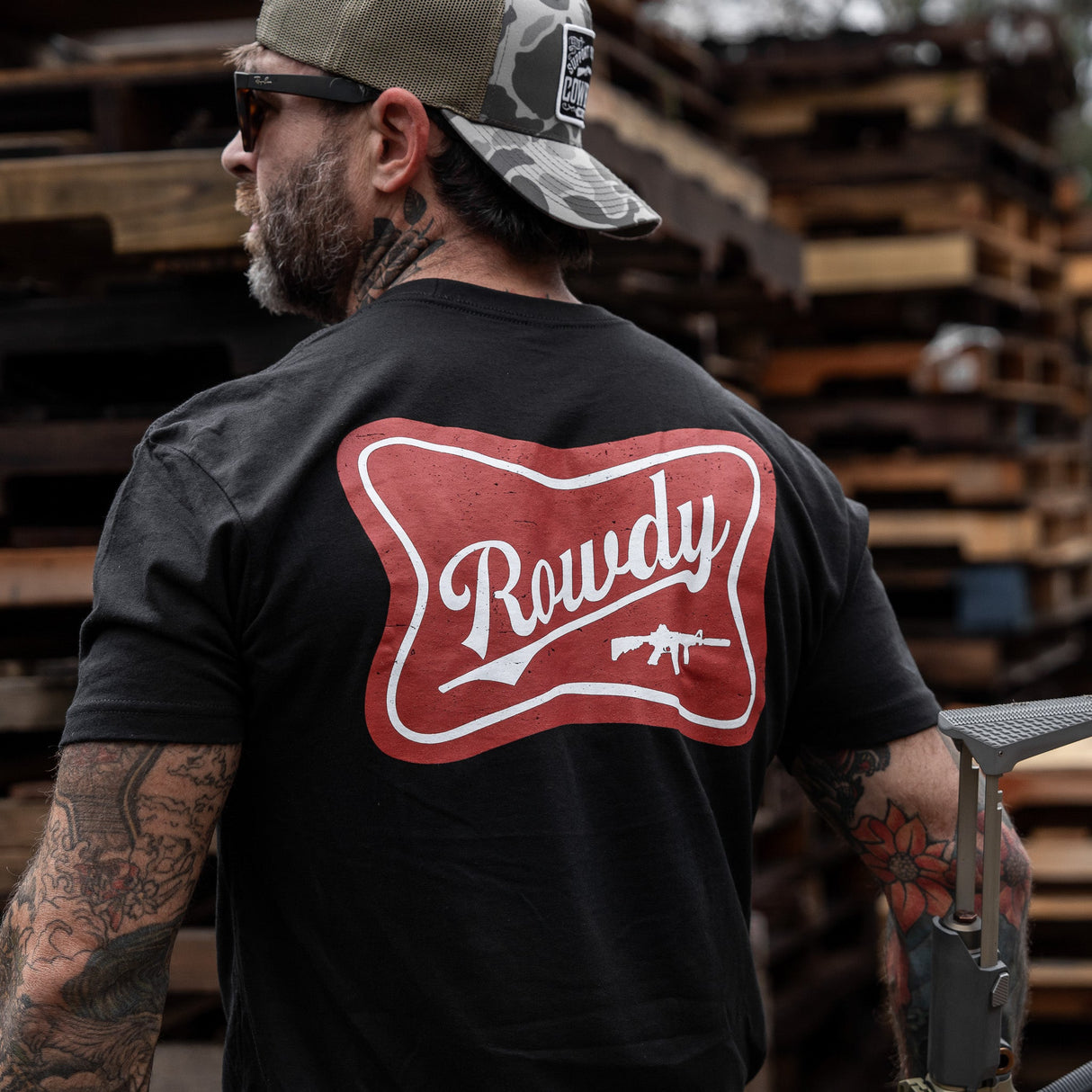 Rowdy Beer Logo Men's T-Shirt from Combat Iron Apparel