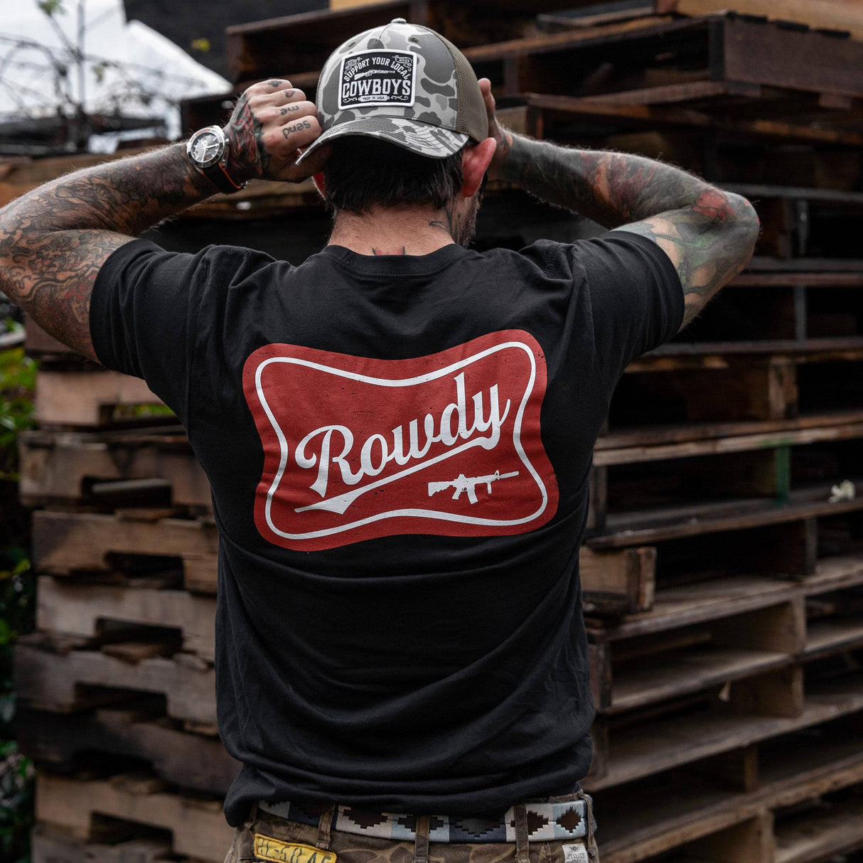 Rowdy Beer Logo Men's T-Shirt from Combat Iron Apparel