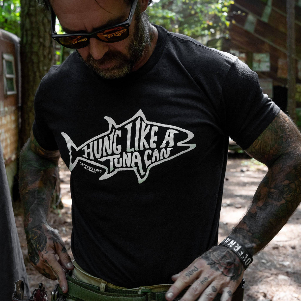Hung Like A Tuna Can Men's T-Shirt From Combat Iron Apparel