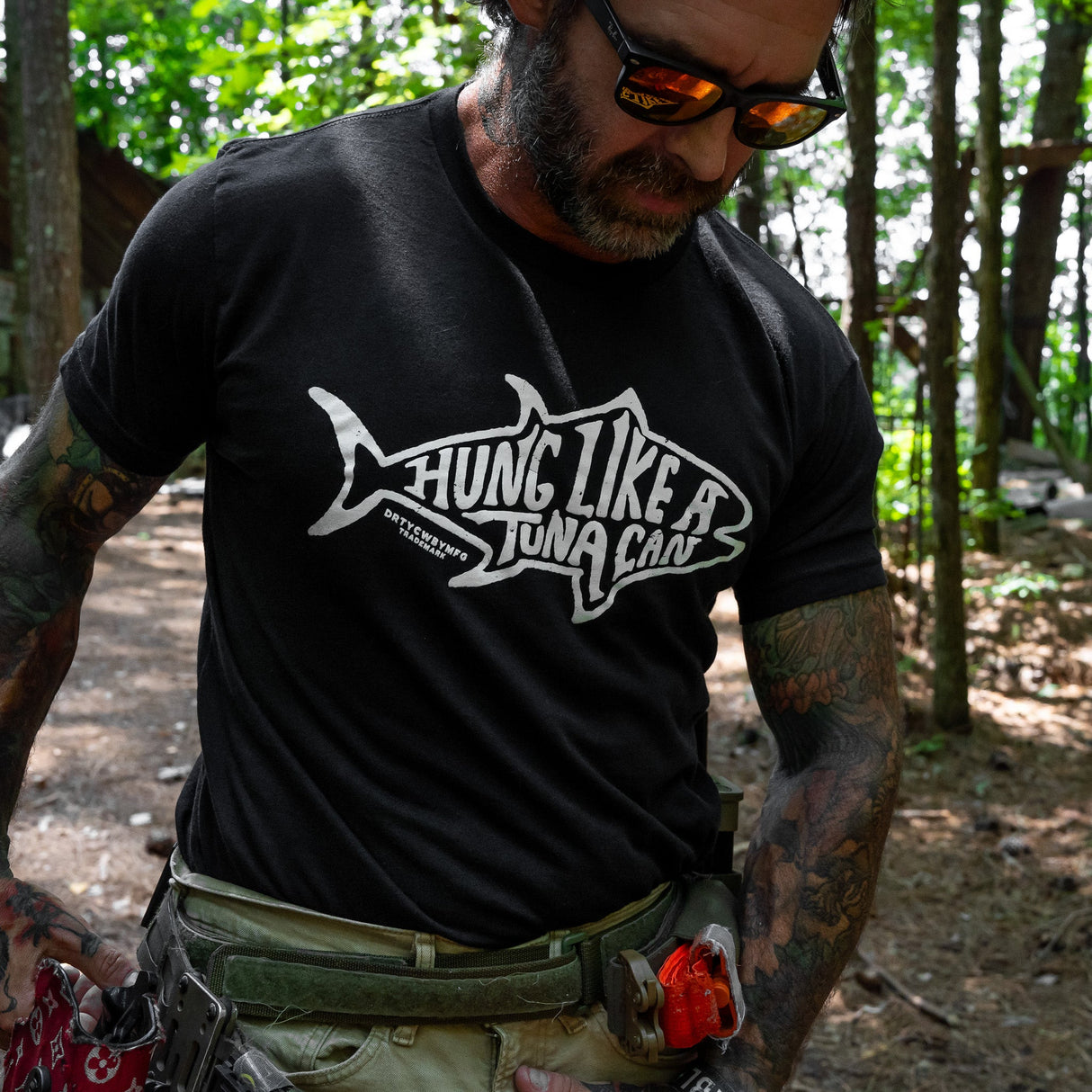 Hung Like A Tuna Can Men's T-Shirt From Combat Iron Apparel